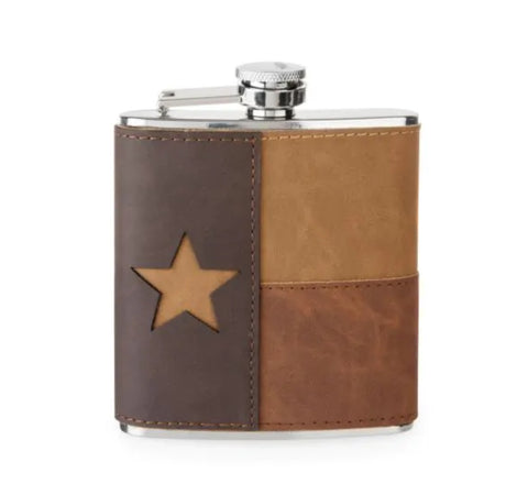 Leather Texas Flask by Foster & Rye