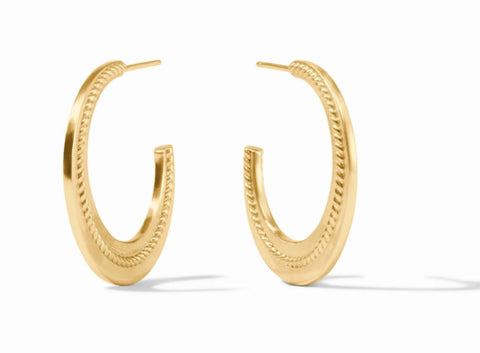 Nassau Crescent Hoop-Gold