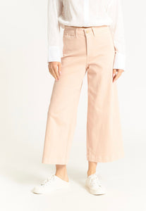 HIGH RISE WIDE LEG CROP JEAN-TOASTED ALMOND