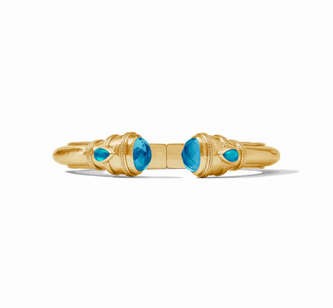 Cannes Demi Cuff-Gold Iridescent London Blue