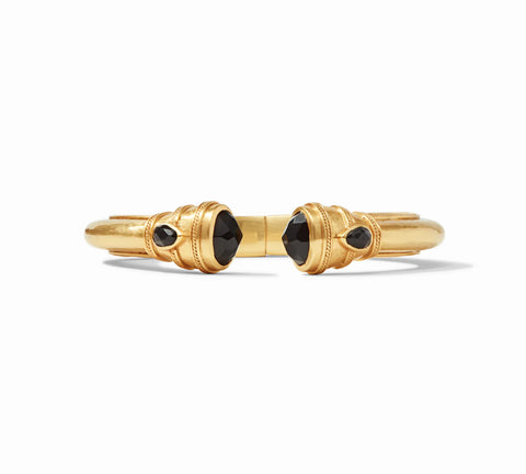 Cannes Demi Cuff-Gold Obsidian Black