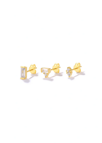 Baguette Trio Stud Set