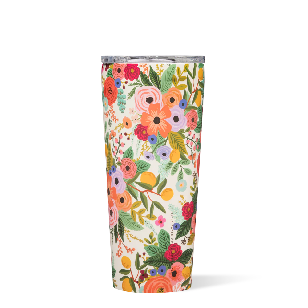 Tumbler 24oz-Rifle Paper Garden Party Cream