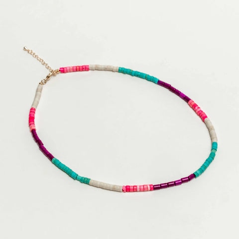 Tulum Necklace-Purple&Pink