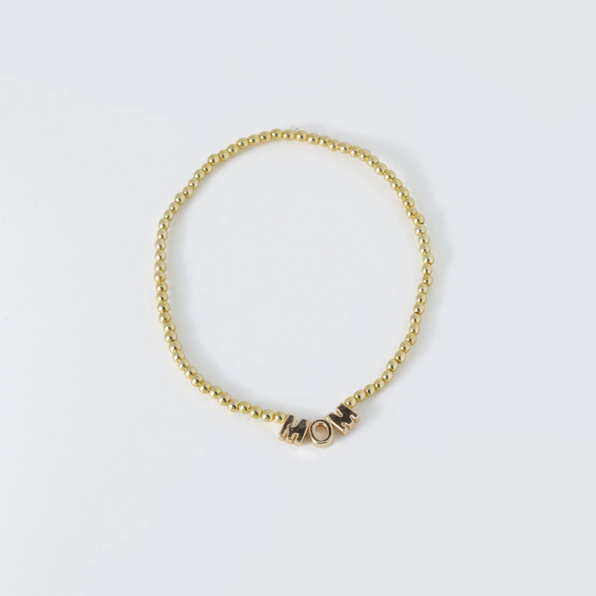 MOM Gold Beaded Bracelet