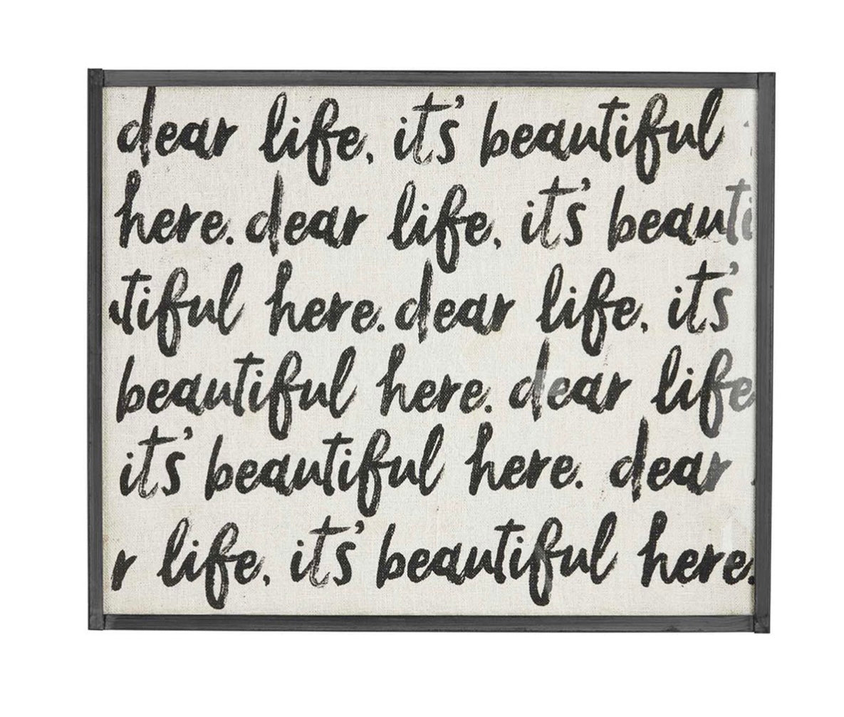 Dear Life Framed Plaque